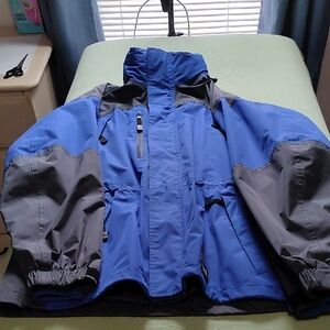 Viking Waterproof Men's Blue and Gray Men's Jacket - Size L